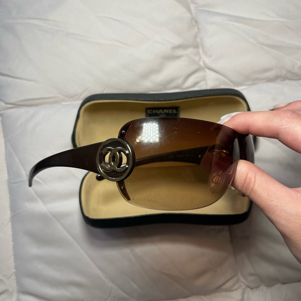 Chanel 4145 wrap shield sunglasses
